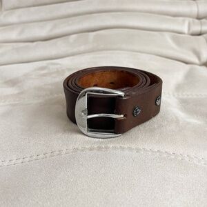 Awesome Vintage 70's Aguila Brown Leather BoHo Western Hippie Belt